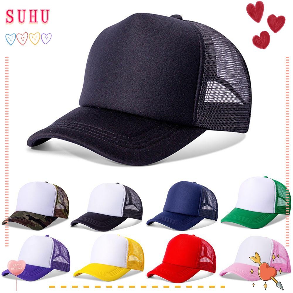 Suhu หมวกเบสบอล Mens Womens Summer Hat Flat Visor Snapback