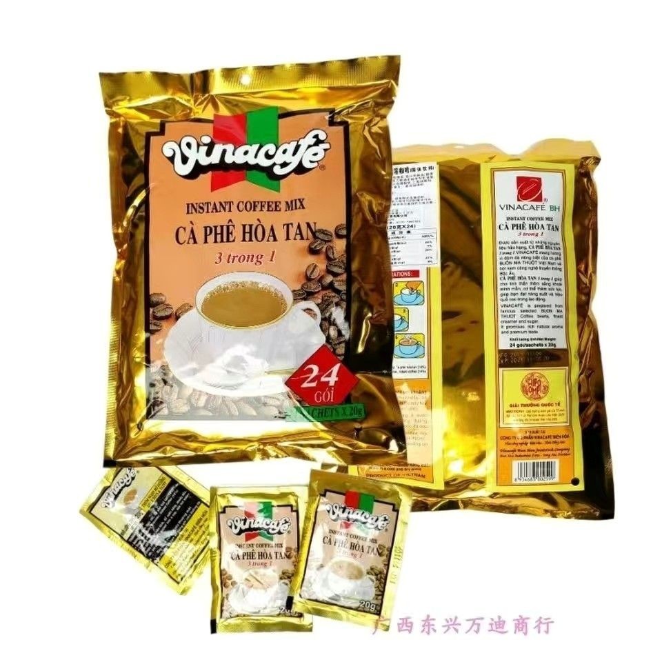 กาแฟไซ่ง่อนเวียดนามปลุกกาแฟบรรจุกาแฟนมสําเร็จรูปสามในหนึ่งเดียวรสชาติต่างๆ