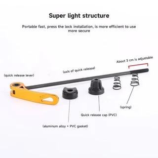 7TILOYSHOP 1 คู่จักรยาน Quick Release เพลา, ชิ้นส่วนจักรยาน 189 มม.146 มม. Skewers Lever QR, ทนทานปรับอลูมิเนียมจักรยานซ่อมเครื่องมือสําหรับเสือภูเขา