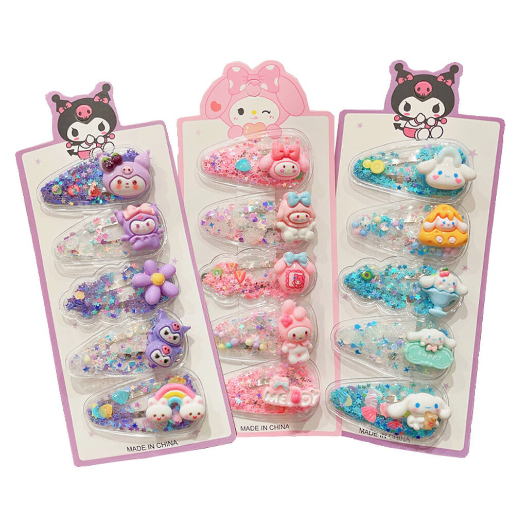 MYPINK 💕กิ๊บติดผม กิ๊บสำหรับเด็ก สีหวาน กิ๊บBB ดอกไม้ การ์ตูน แพ็ก 5 ชิ้น