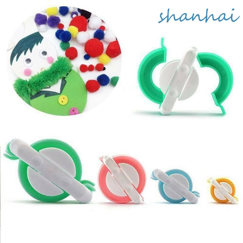 Shanhai ชุดอุปกรณ์ทําปอมปอม ทรงกลม DIY สําหรับถักนิตติ้ง