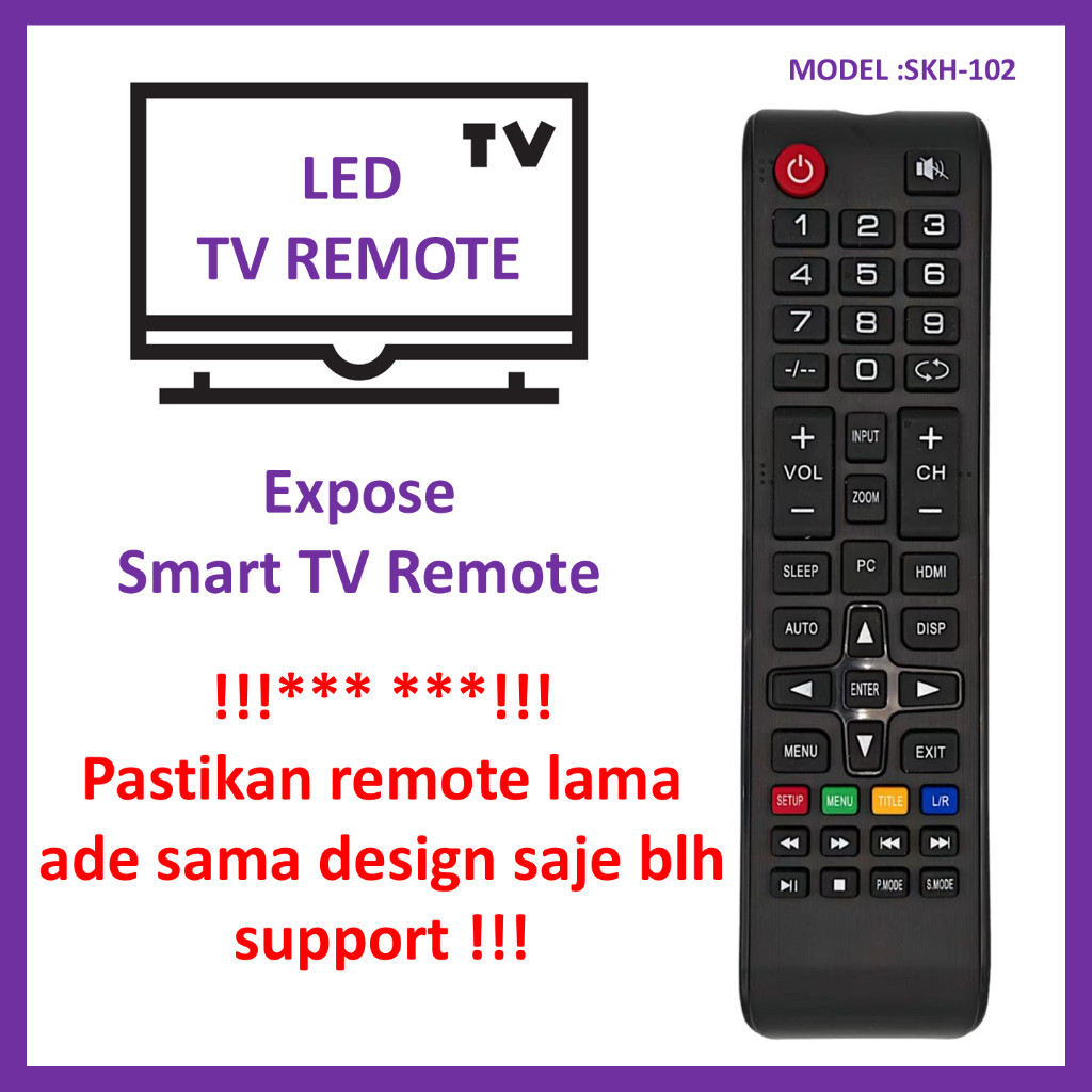 สําหรับสัมผัส LED TV รีโมทคอนโทรล SKH-102 Remote TV สัมผัสหลายยี่ห้อ