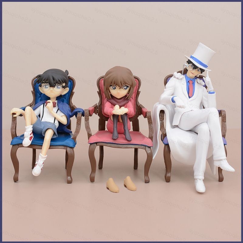 Detective Conan Action Figure Conan Haibara Ai Kaitou Kiddo ตุ๊กตาของเล่นสําหรับของขวัญเด็กคอลเลกชัน