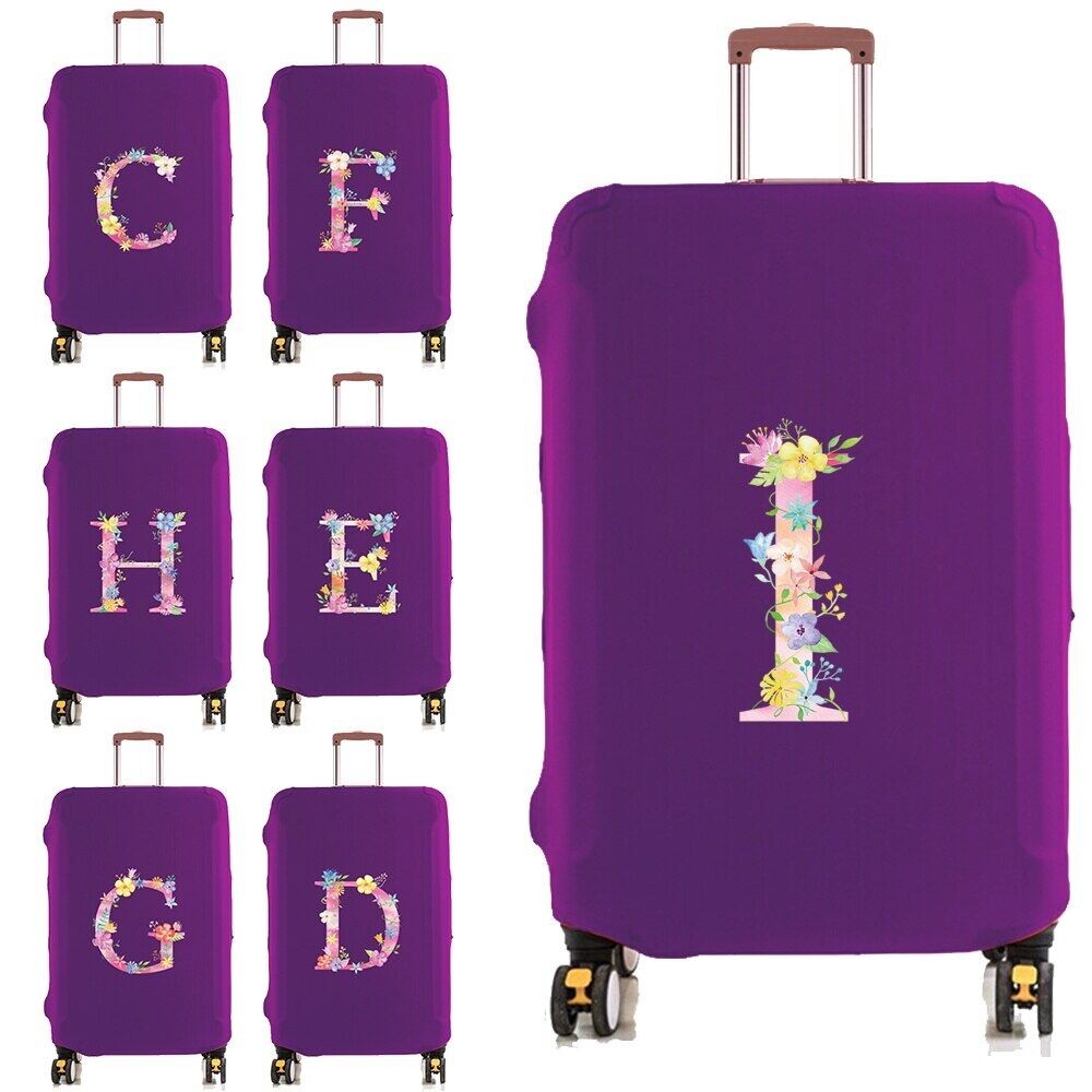 กระเป๋าเดินทางป้องกันครอบคลุมกระเป๋าเดินทางยืดหยุ่นฝาครอบกันฝุ่นตัวอักษรสีชมพู 18-32 อุปกรณ์การเดินทาง