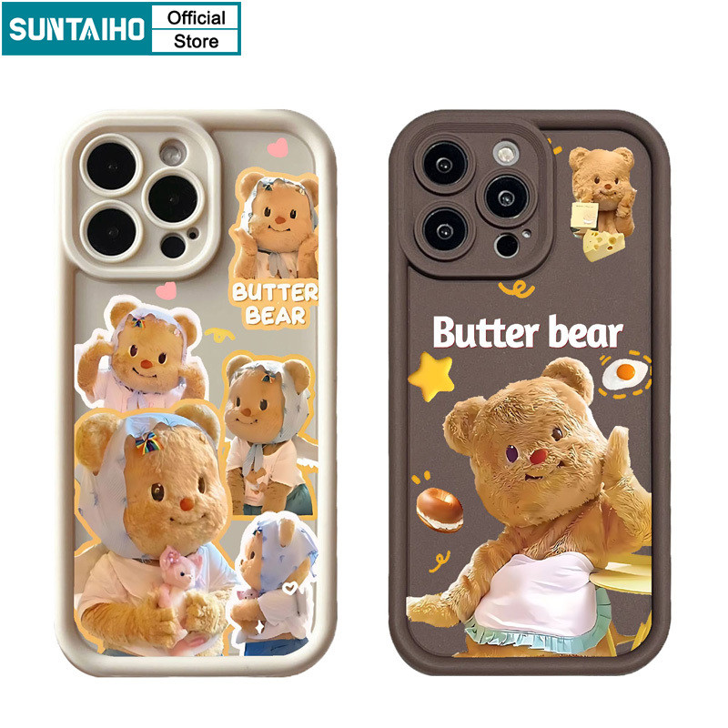 Suntaiho ตลกที่ไม่ซ้ํากันปลอกตุ๊กตาหมีรูปแบบเคสโทรศัพท์สําหรับ Iphone 15 14 13 12 11 Pro Max IP 7 8 Plus Iphon X Xs XR Xs Max Silicon Soft Premium กันกระแทกปกหลัง