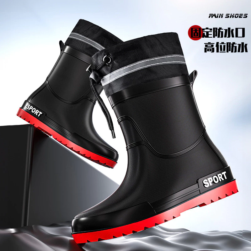 รองเท้าบูทกันฝนผู้ชาย รองเท้ายางกันน้ำกันลื่น thumbnail 5