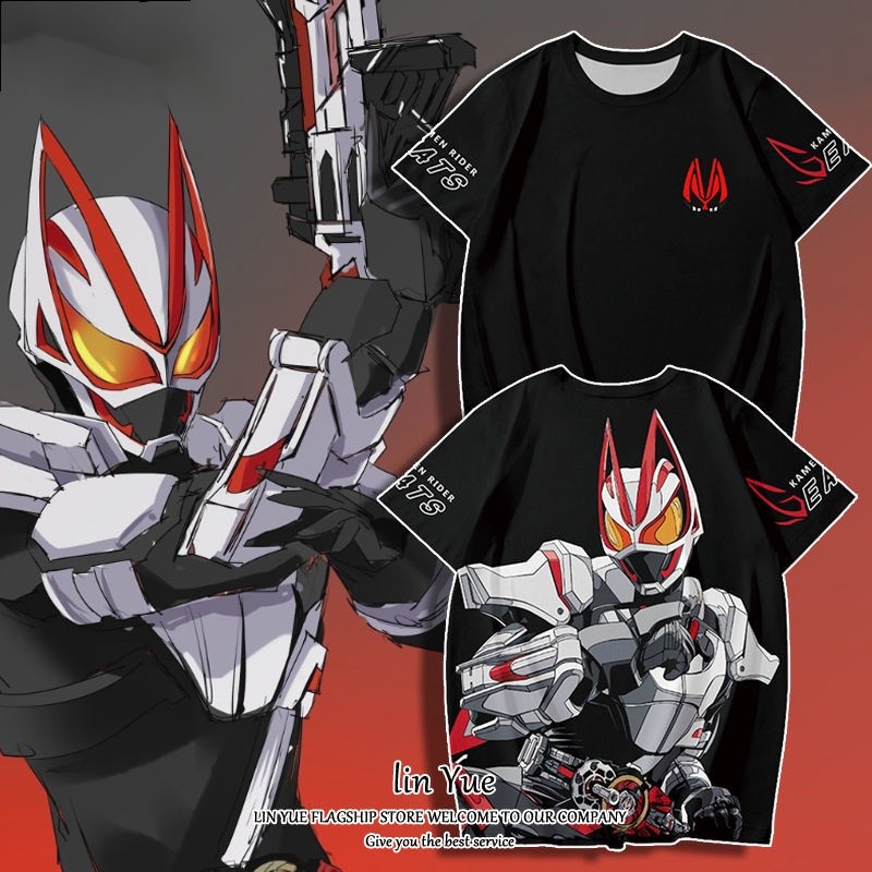 ใหม่ เสื้อยืดแขนสั้น คอสเพลย์ Kamen Rider Masked Rider GEATS DGP JGP สําหรับผู้ชาย และผู้หญิง