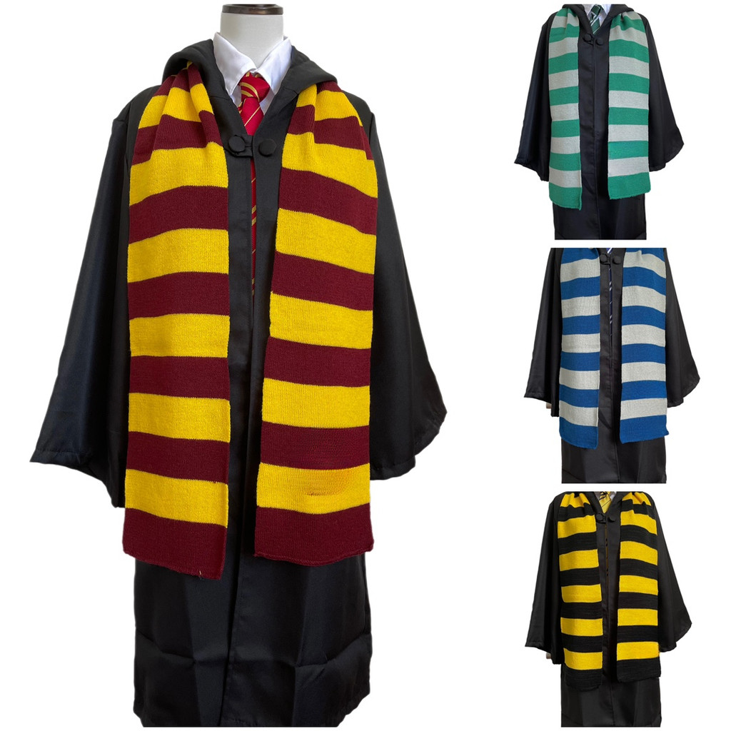 ผ้าพันคอ Harris 170 ซม. Hogwarts Slytherin University Emblem Scarf ของขวัญ