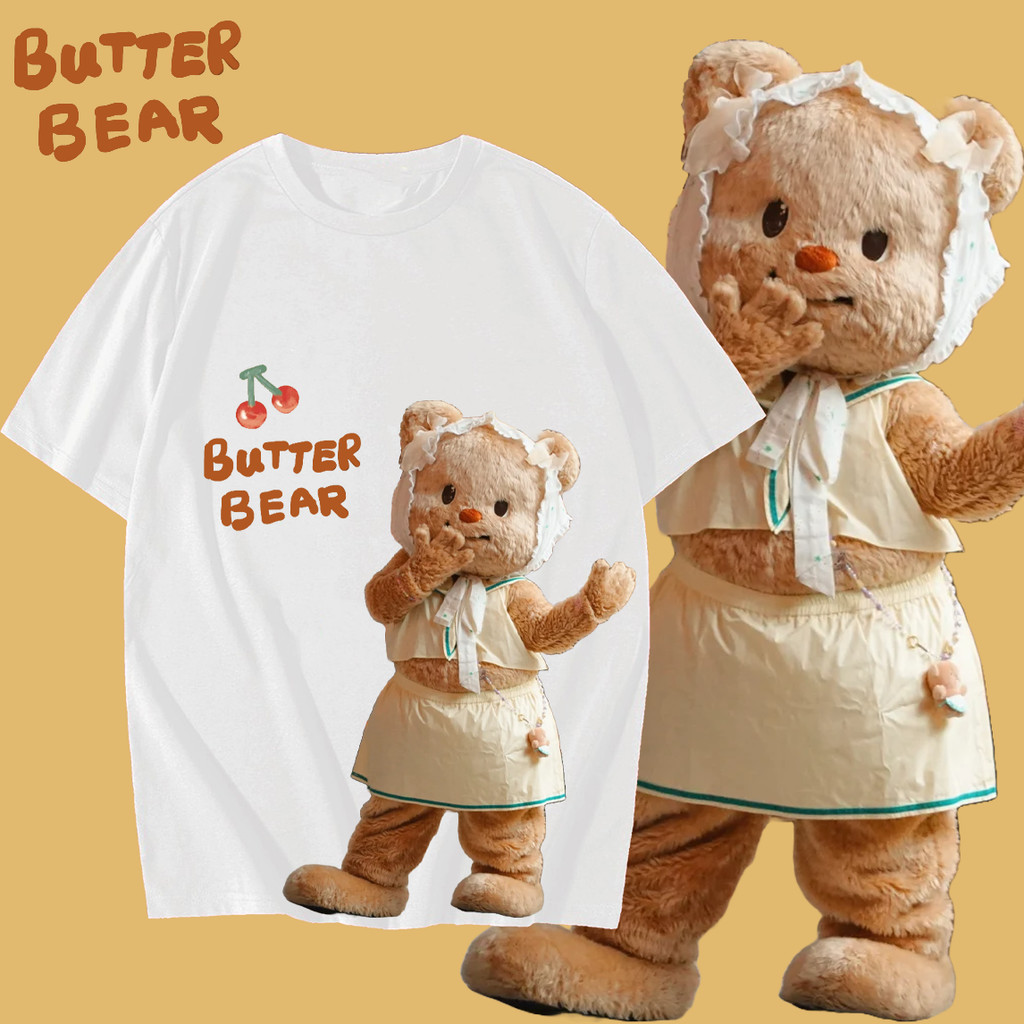 2024 เสื้อน้องหมีเนย หมีเนย Butterbear T-Shirt ผ้าCotton 100% ใส่สบาย ไม่หด ไม่ย้
