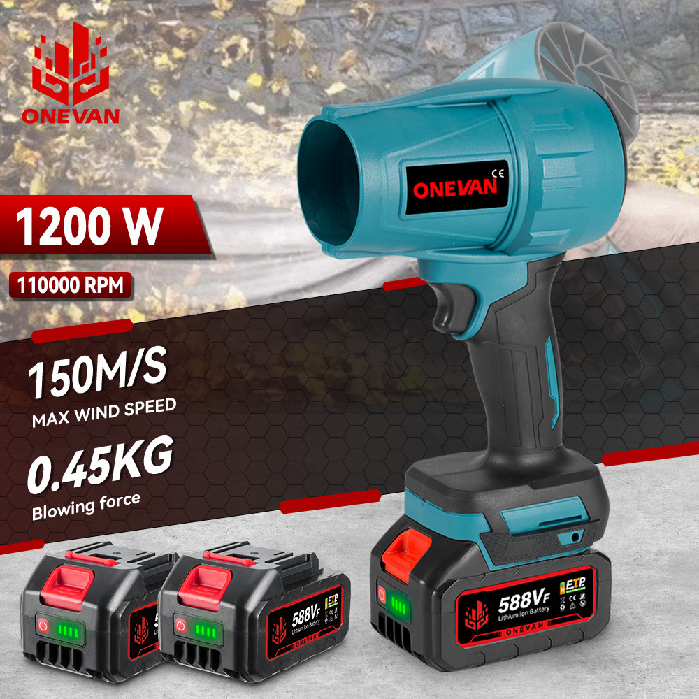 Onevan B1s Jet Fan ไฟฟ้า Turbo Blowers รุนแรงรถเครื่องเป่ามือถือฝุ่นเป่าเครื่องมือสําหรับ Makita 18V แบตเตอรี่