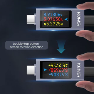 Aideepen KWS-2301C/KWS-2303C/KWS-2302C Multi-function จอแสดงผลดิจิตอลแรงดันไฟฟ้าแอมป์มิเตอร์ Power Meter Type-c โทรศัพท์มือถือชาร์จเครื่องทดสอบ DC 4-30V 0-12A