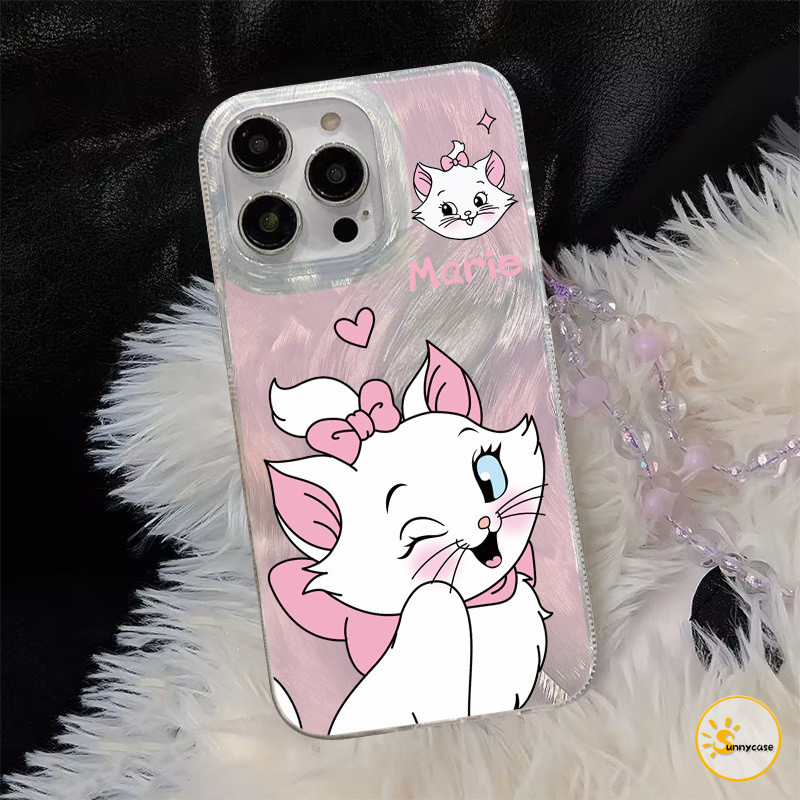 เคสนิ่มลายขนนแมวมารีสุดน่ารัก เข้ากันได้กับ Samsung A14 A05 A05s A15 A23 A33 A12 A11 A32 A13 M12 A53 A51 A34 A21s A25