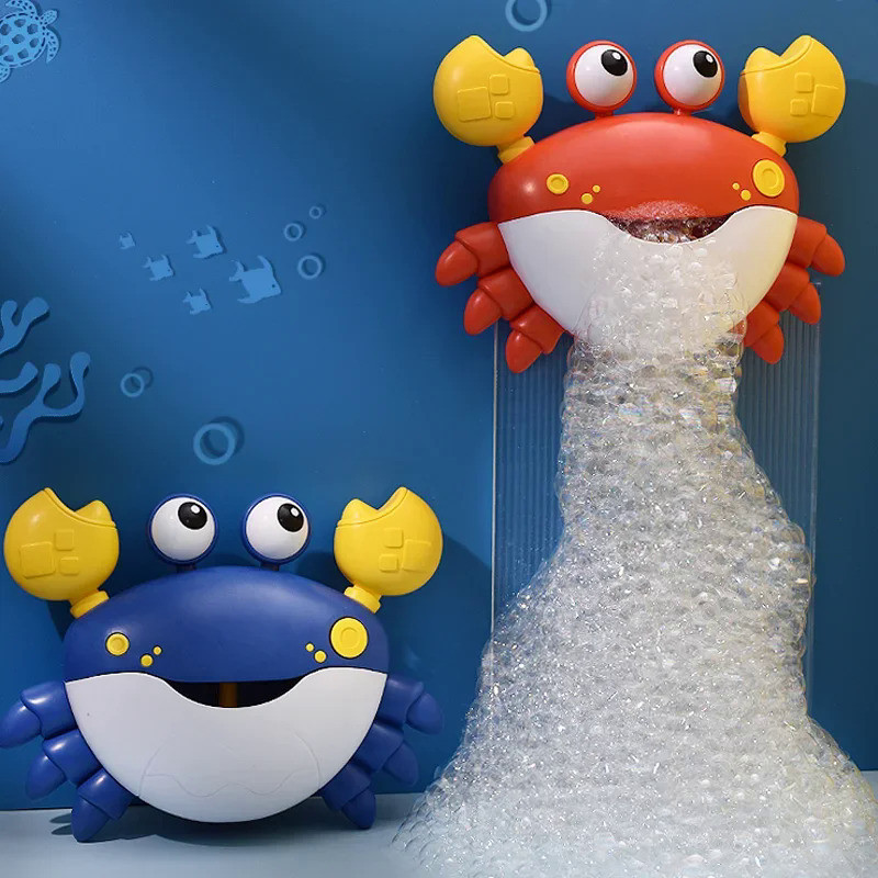 Baby Shower Toy Automatic Bubble Machine  Machine Crab Music Shower Toy Bath Soap Bathroom Safe And 