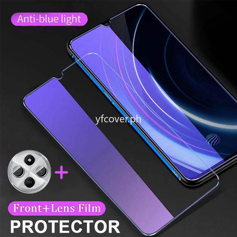 Redmi 14CกระจกนิรภัยสําหรับRedmiหมายเหตุ13 12 11 10 Pro 12s 11s 10s POCO M6 F6 X6 Pro 5G C65 C40 X4 F4 F3 GT X3 NFC M4 M3 X6 Pro 5G Anti 2 ใน 1G ตัวป้องกันหน้าจอรังสีแสง