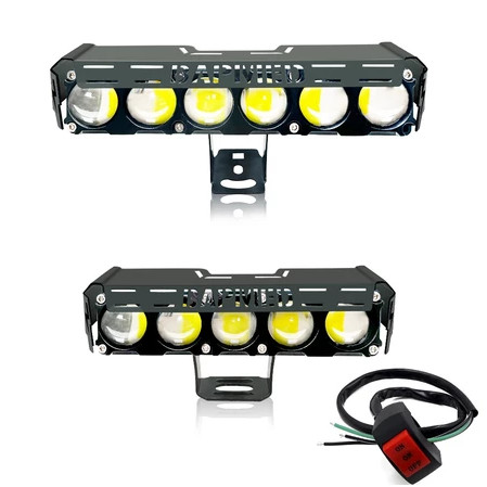 6LED 2Pcs ไฟ LED ทำงาน Light Bar ขับรถหมอกรถ 140W 12-24V 7*1 นิ้ว Offroad รถบรรทุกรถแทรกเตอร์รถพ่วงเรือสำหรับ SUV LED