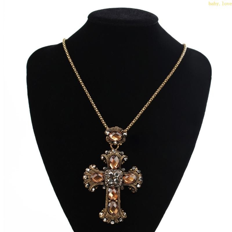 Dasbsug Vintage Cross จี้สร้อยคอผู้หญิง Goth อุปกรณ์เสริม Gothic ชายคอยาวฤดูร้อน Aesthetic วันหยุด G
