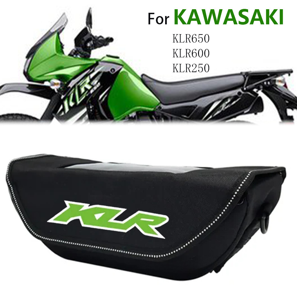 สําหรับ KAWASAKI KLR650 KLR600 KLR250 รถจักรยานยนต์กันน้ําและกันฝุ่นกระเป๋าเก็บแฮนด์รถจักรยานยนต์กระ