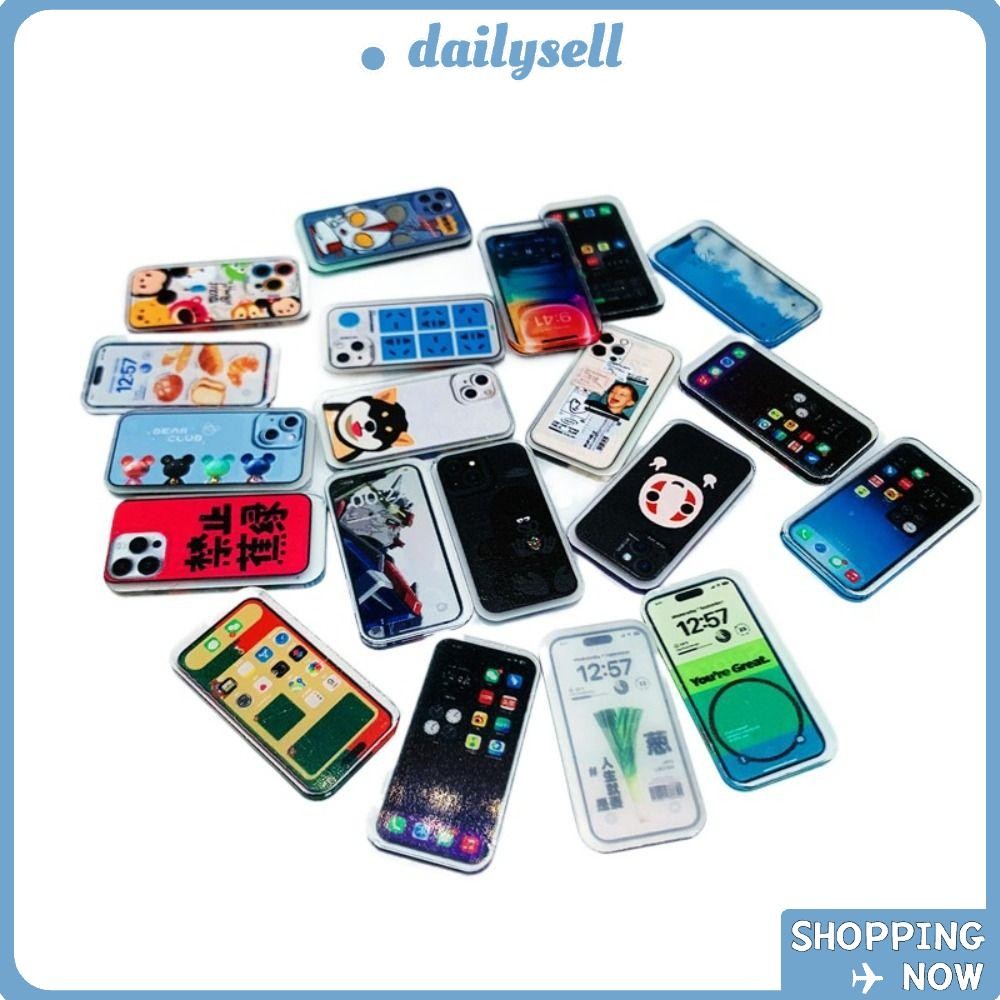 Daily มินิสมาร์ทโฟนจําลอง, EVA Dollhouse เดสก์ท็อปเครื่องประดับ 1:12 Dollhouse Miniature โทรศัพท์มือถือรุ่น, ตลก DIY ของขวัญบ้านตุ๊กตาตกแต่งเด็ก