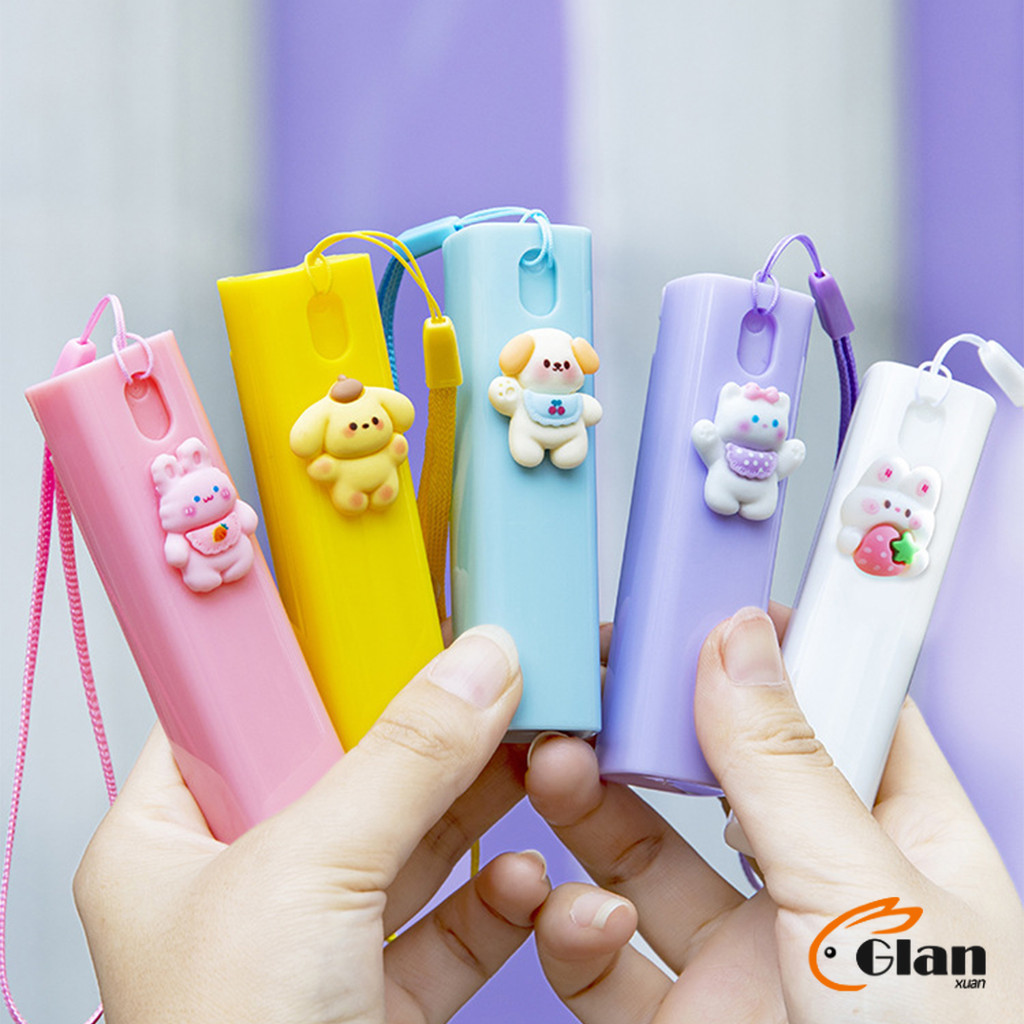 Glanxuan ขวดสเปรย์พกพา ขนาด 10ml ติดตัวการ์ตูนน่ารัก ฉีดพ่นง่าย มีสายคล้องมือ พกพาสะดวก Spray bottle