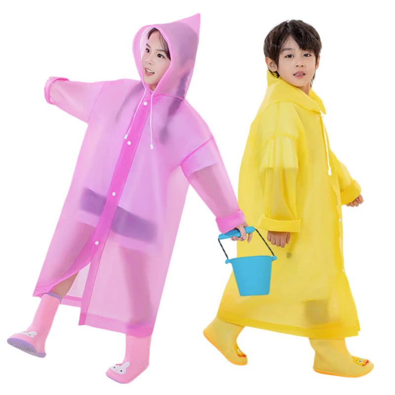 เสื้อกันฝนเด็ก สีลูกอม 2 ชิ้น thumbnail 4