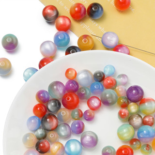 St. kunkka 8-12 มม.ลูกปัดเรซินไตรรงค์ 10 ชิ้นที่มีสีสันลูกปั…