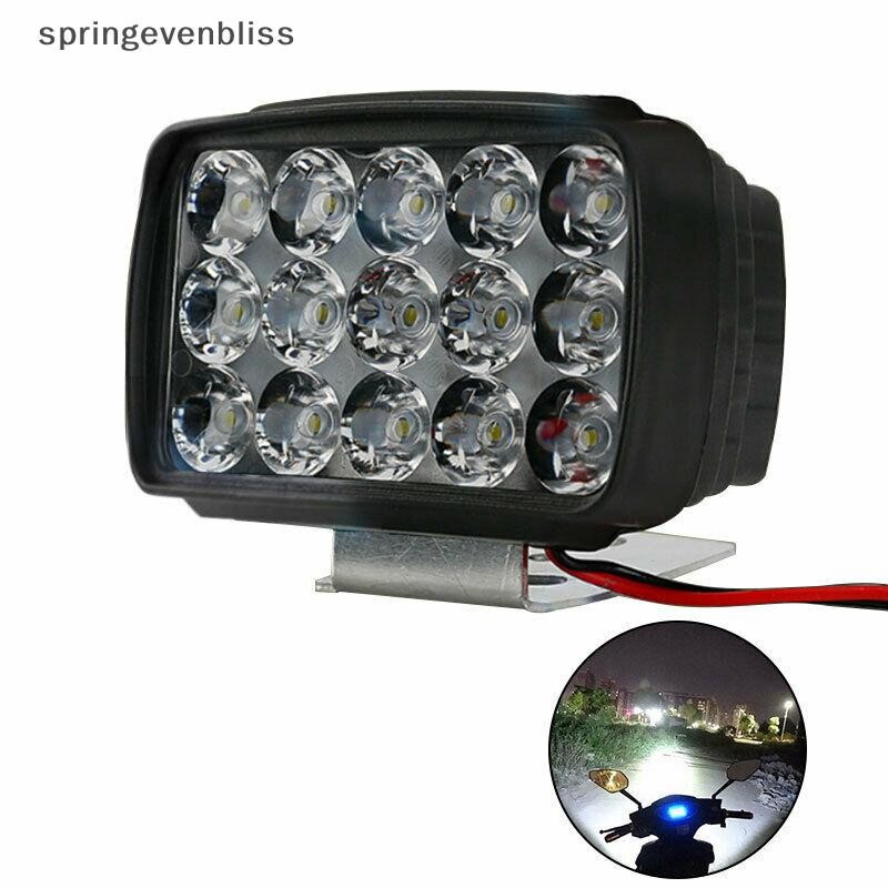 Springevenbliss ไฟหน้ารถจักรยานยนต์ Spot Light 15 LED 1000LM Motos ATV UTV สกู๊ตเตอร์ Lighg Springevenbliss