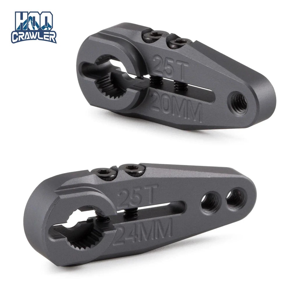 7075 อลูมิเนียม CLAMP 25T Servo Horn 20 มม.24 มม.สําหรับ ProTek Savox Futaba Servo 1/10 Arrma Buggy หินแกรนิตมอนสเตอร์รถบรรทุก Raider 2WD