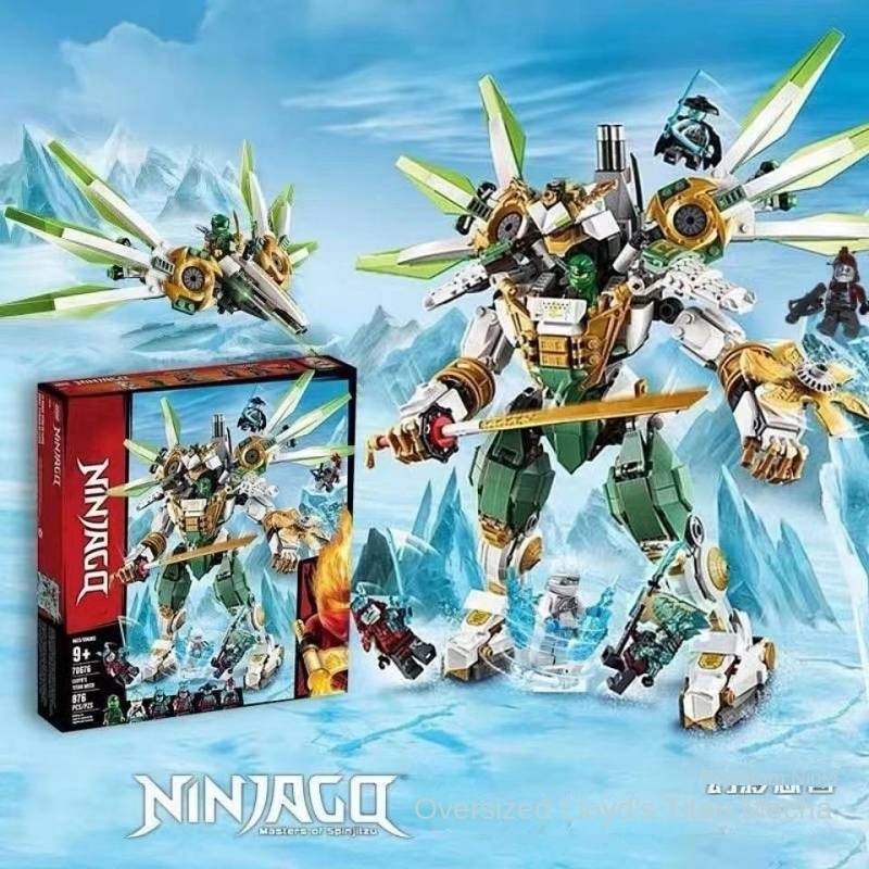 Compatible with Lego Ninjago Building Blocks Assembling Puzzle Boy and Children's Toy Lloyd Zan Titan Mecha Gift IWtz