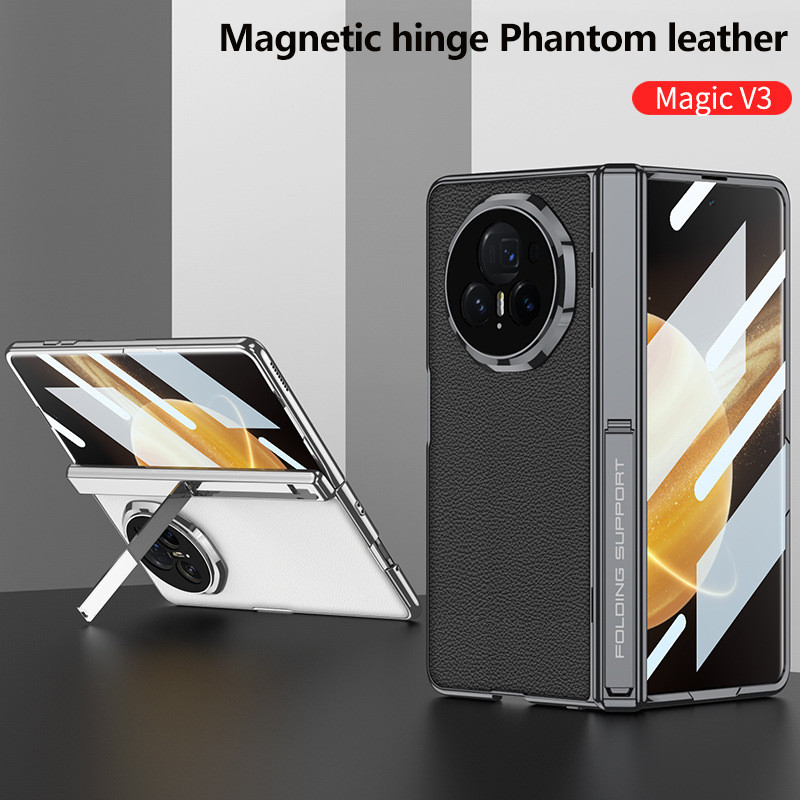 เคสโทรศัพท์หนัง Phantom พับแม่เหล็กสําหรับ Honor Magic V3 กันกระแทกฝาครอบป้องกันแบบเต็ม