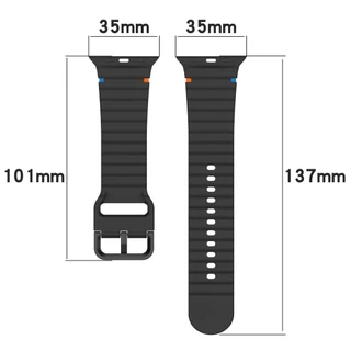 Breathable สร้อยข้อมือ Band กีฬาซิลิโคนสําหรับ Apple watch 46/40/41/45 มม.44 มม.38 มม.49 มม.Iwatch Series 9 8 7 6 5 3 SE Ultra 2