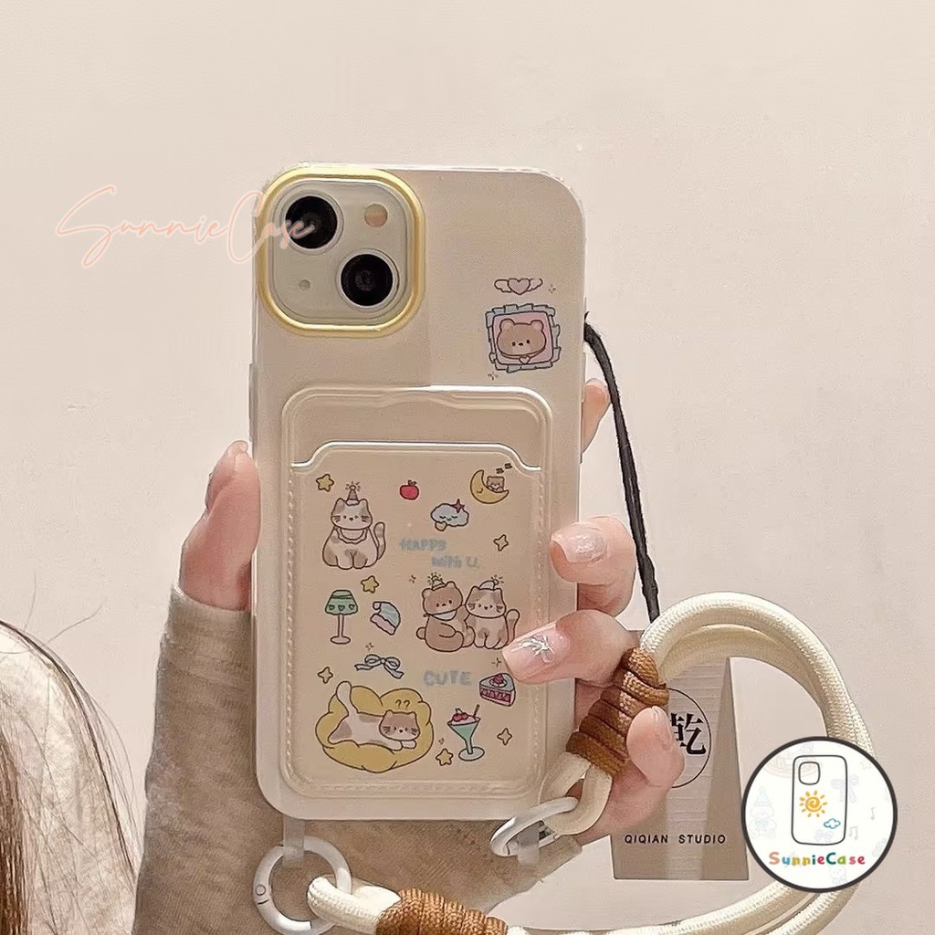 การ์ตูน น่ารักจัง เคสการ์ด ง่าย ๆ IPhone 11 15 13 16 12 14 Pro Max 14 7 8 Plus 7Plus XR X XS Max SE 2020แฟชั่น เคสไอโฟน