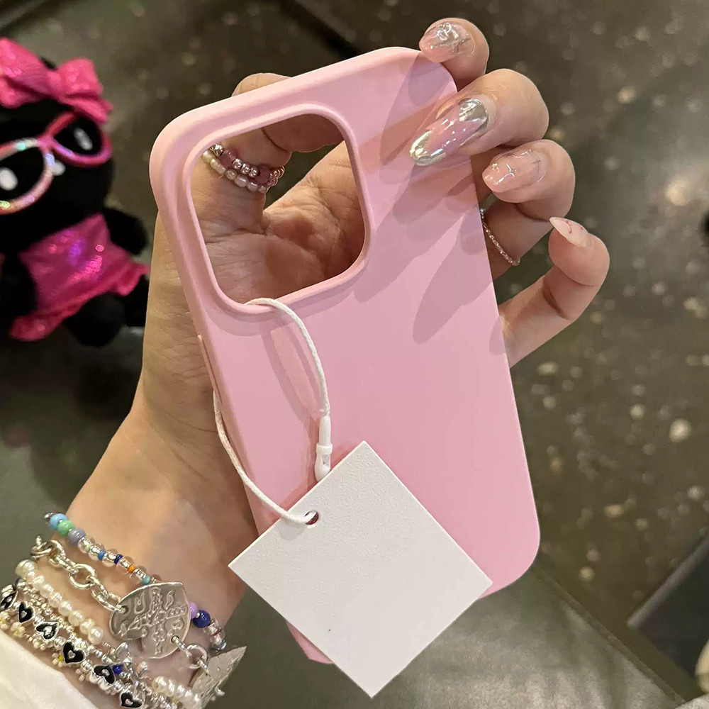 ปลอกสีทึบซิลิโคนเหลวเคสโทรศัพท์สําหรับiphone 16ProMax 16Pro 15ProMax 15 16 14 13 12 11 Pro Maxกรณีกันกระแทกป้องกันปกอ่อน