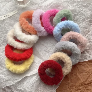 ยางรัดผม ขนฟูหลากสี น่ารัก Scrunchies