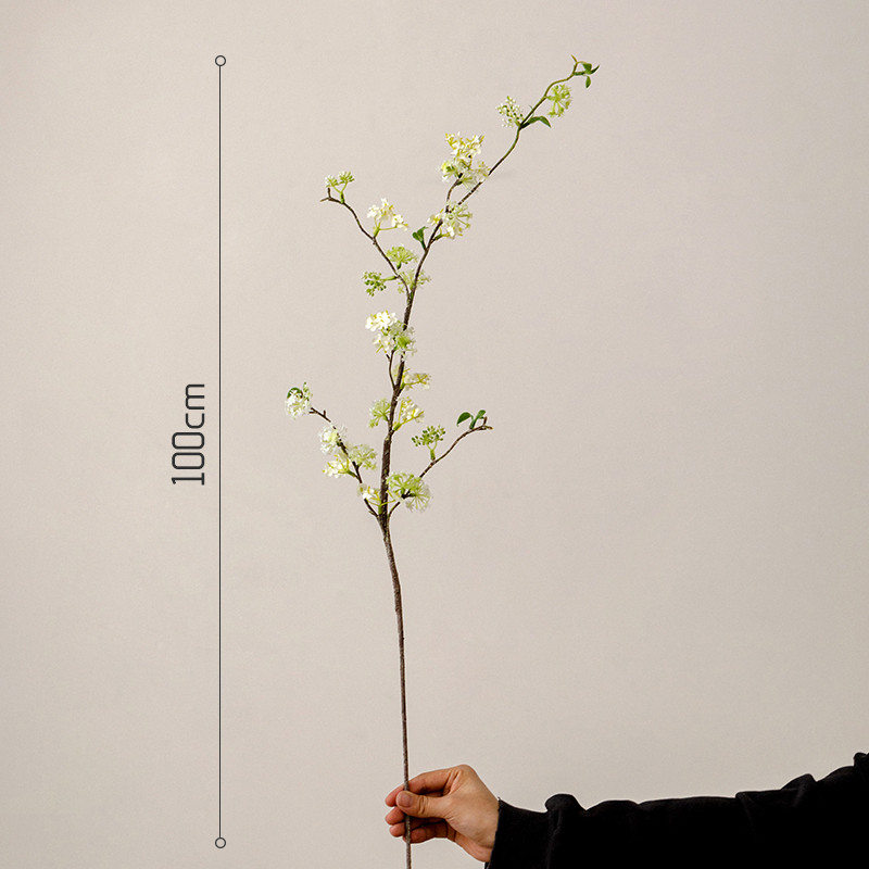 ประดิษฐ์หิมะวิลโลว์สาขาฝรั่งเศสจําลองดอกไม้แห้งดอกไม้ปลอมเครื่องประดับตกแต่งห้องนั่งเล่นตารางดอกไม้ระดับไฮเอนด์ไบโอนิคดอกไ - รูปที่ 7