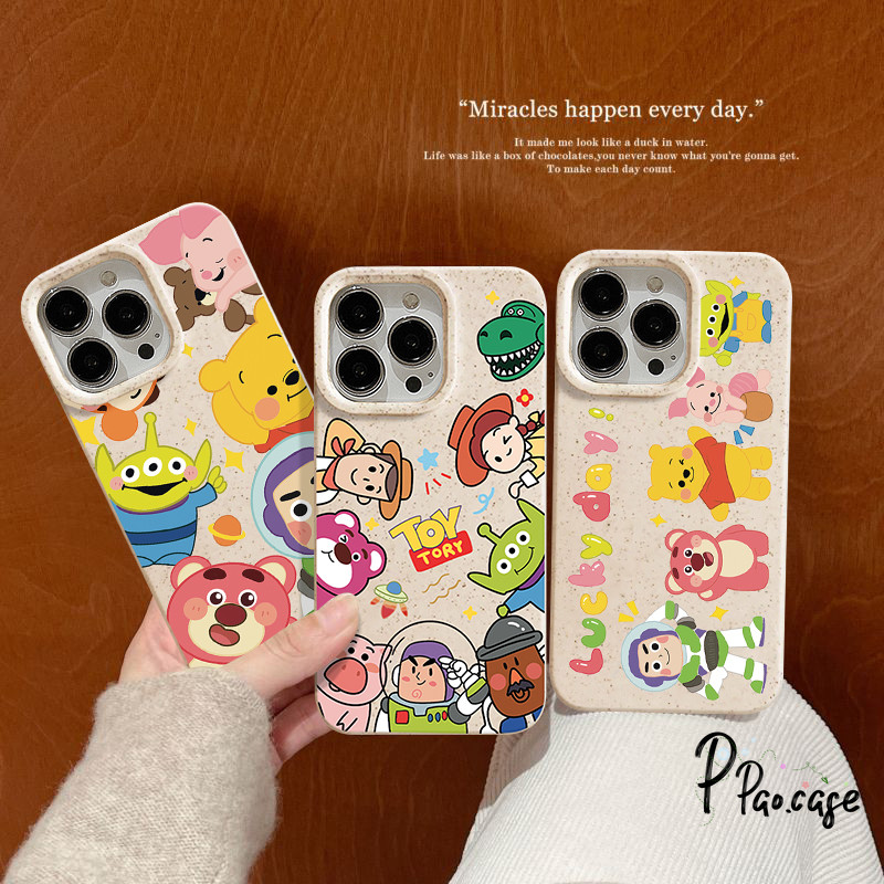 น่ารัก Lotso เอเลี่ยน Winnie หมีเข้ากันได้เคสไอโฟน11 15 XR 13 14 12 Pro Max 11 12 13 14 15 Pro 6s 6 7 8 Plus XS X MAX SE