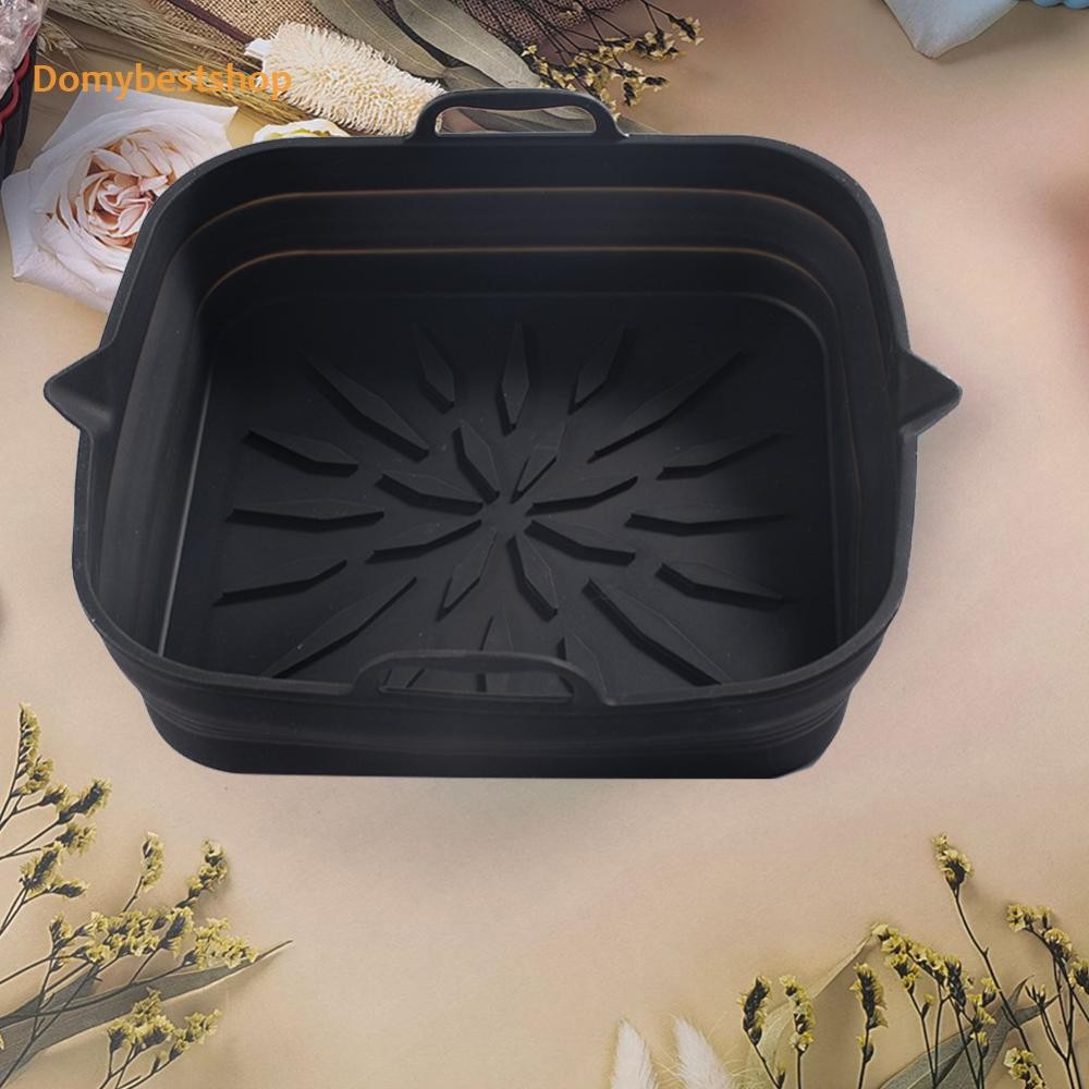 Fe# แผ่นรองทอดอากาศแบบพับได้ ถาดทอดอากาศทนอุณหภูมิสูง ครัว [Domybestshop.th]