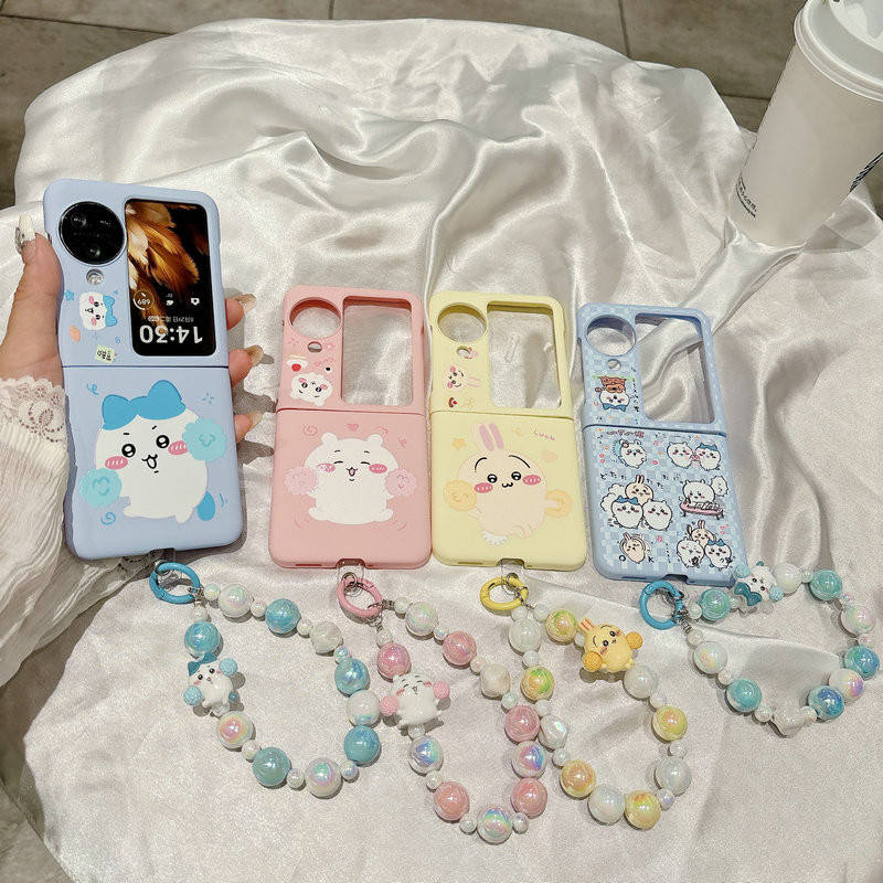 เคสโทรศัพท์แบบพับได้สําหรับ Oppo Find N2 N3 Flip Cute Gieka Wa macaron PC Hard tpu เคสโทรศัพท์ – โปรปัง