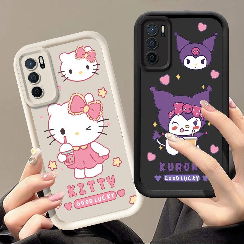 เคส oppo reno6z 5g Hello kitty&Kuromi เคสโทรศัพท์สําหรับ กรณี oppo reno 5z 5g ฝาครอบ bts