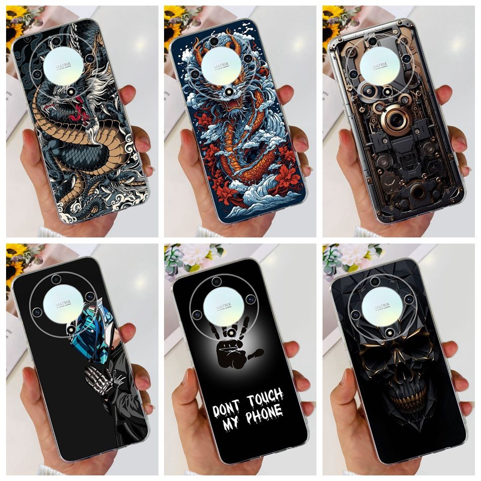 Honor X9a RMO-NX1 Cool Dragon Pattern Phone Casing HonorX9a 5G Soft Silicone TU Case