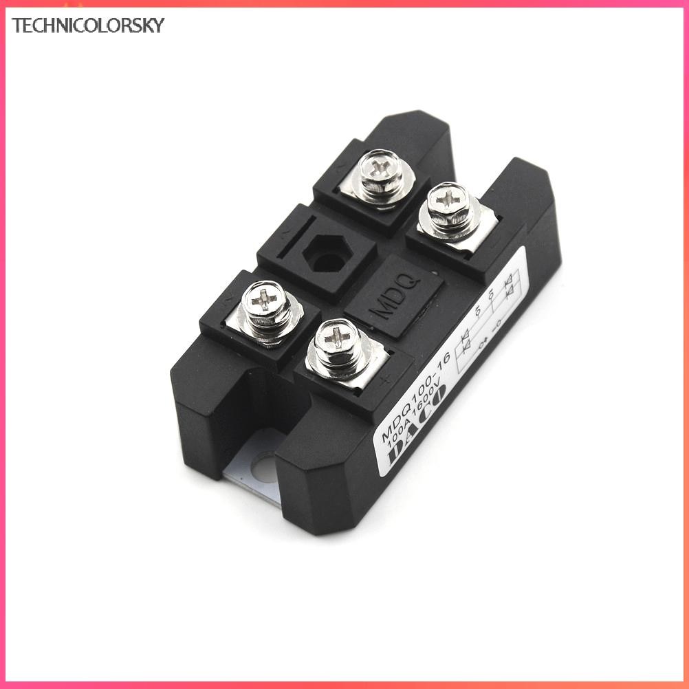 Technicolorsky MDQ 100A Amp 1600V โวลต์ 1 เฟสไดโอดโลหะกรณีสะพาน Rectifier TS TSY