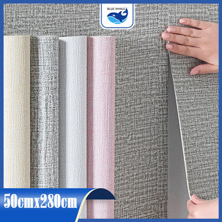 [MÃ ANCMAR GIẢM 15%] Blue Whale Cuộn Xốp Dán Tường Tráng Nhôm cao cấp kích thước 2,8m x 50cm có keo sẵn, chống ẩm mốc