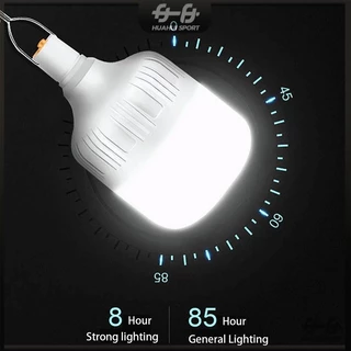 หลอดไฟ LED ชาร์จได้ พกพา เป็นไฟฉุกเฉิน 300W 500W LED ชาร์จ USB พกพาง่าย ตั้งแคมป์