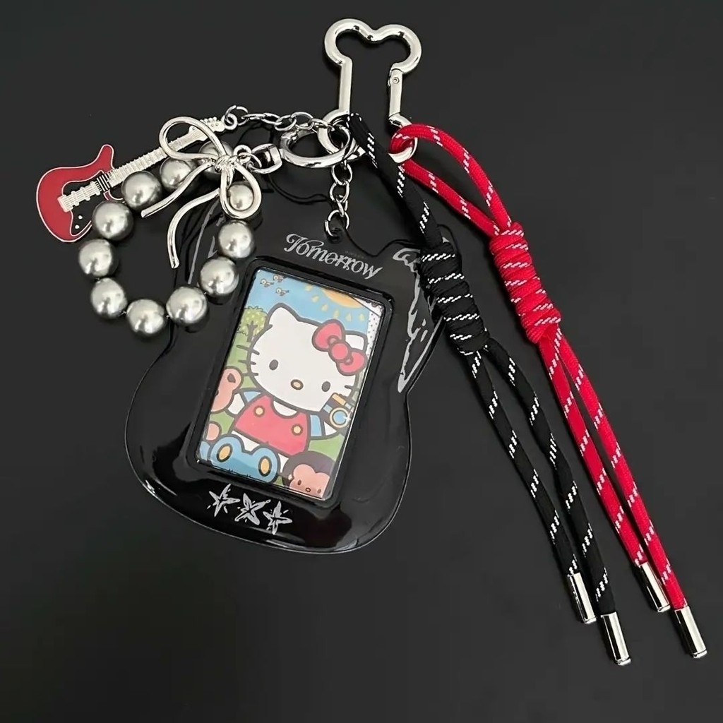 Original Hand-Made Bass Guitar Card Holder Extremely Traditional Card Holder Display Bag Pendant Super Cute Unique Keychain Pendant