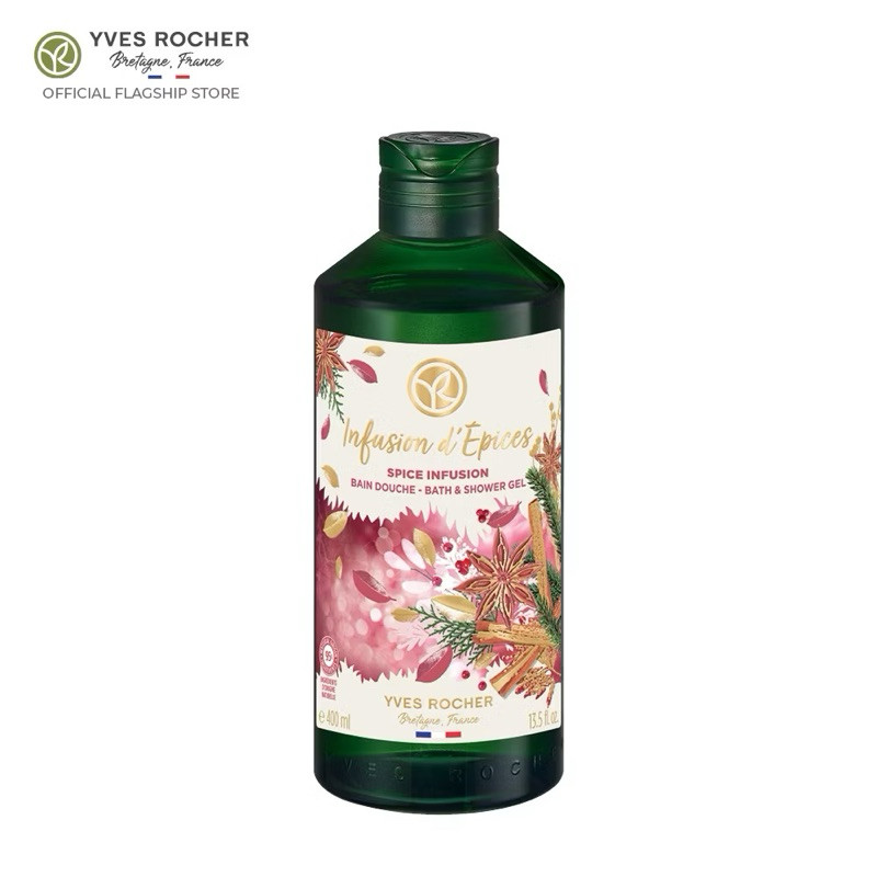 โค้ด𝟓𝟎%ในไลฟ์ Yves Rocher Bath&Shower Gel อีฟโรเช่ สบู่เหลวอาบน้ำ 400 ml.(Spice Infusion)