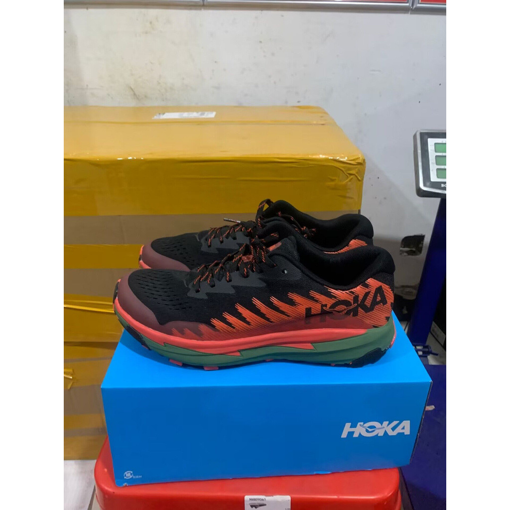 Hoka ONE ONE Torrent 3 thyme/Fiesta ORANGE Black Green รองเท้าวิ่งเทรล