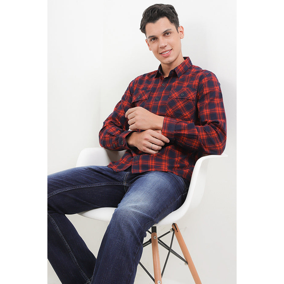 เสื้อเชิ้ตแขนยาวผู้ชาย KEMEJA Cardinal C1895J11A
