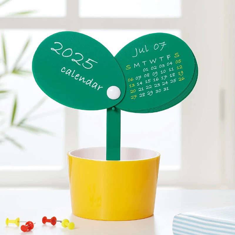 ปฏิทินตั้งโต๊ะ 2025 สร้างสรรค์ ทําเอง ตกแต่งเดสก์ท็อปที่ใส่ปากกาเรียบง่ายปฏิทินน่ารักของขวัญเล็กๆ