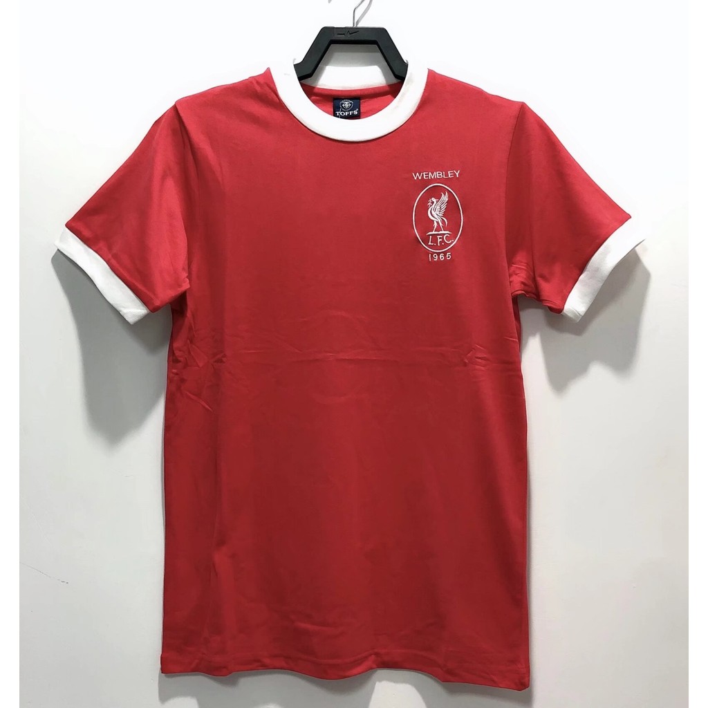 1965 เสื้อยืดแขนสั้นกีฬาฟุตบอลย้อนยุค ลิเวอร์พูล บ้าน