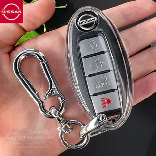 Nissan navara Note navara-np300 almera kicks juke Cube Pulsar lavina micra teana tiida sylphy เคสกุญแจรถโปร่งใสฝาครอบกุญแจ