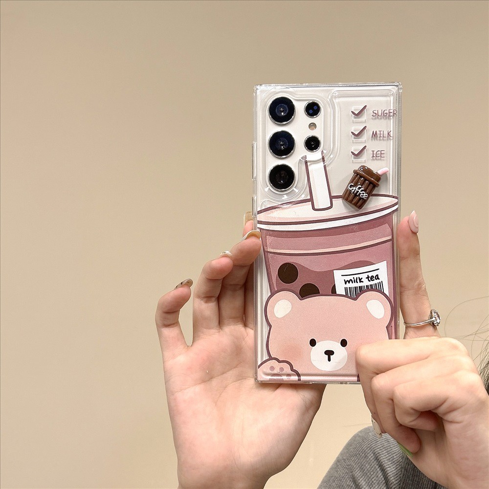 SAMSUNG สําหรับsamsung Galaxy S24 FE Plus Ultra Case Clear CreativeกันชนA06 A16 A13 A14 A24 A15 A25 A35 A55 A54 A23 A73 A32 A52 A72 Note20Ultraฝาครอบโทรศัพท์ซิลิโคนTPUนุ่ม